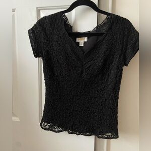 Talbots black lace top